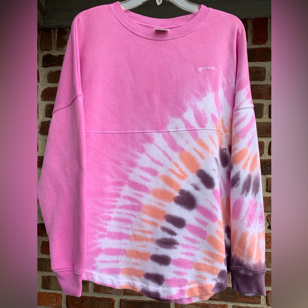 PINK Victoria's Secret Cozy over sized  Tye Dye Sweatshirt